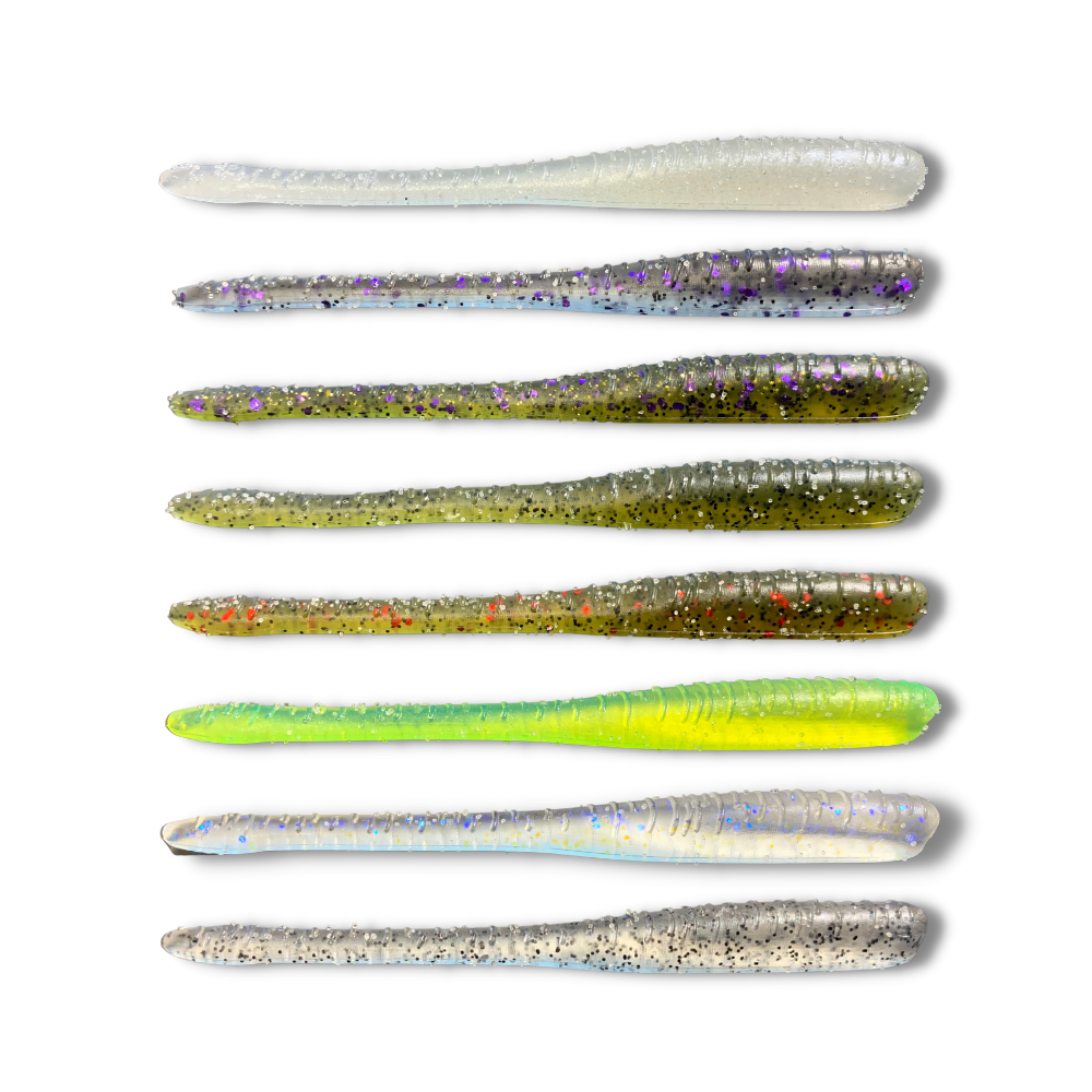 Great Lakes Finesse Drop Worm – Soft Plastic Finesse Worm for Bass Fishing