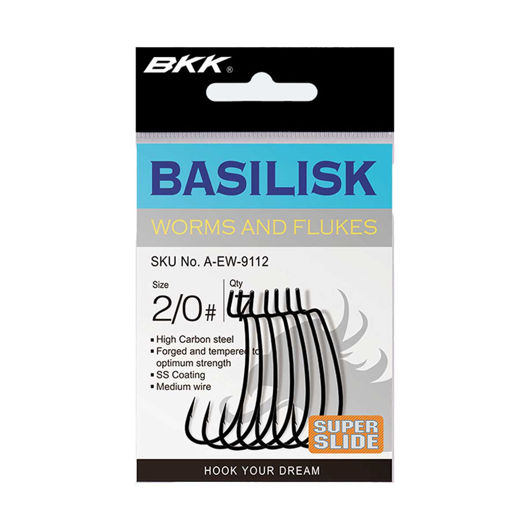 BKK Basilisk offset worm hook – sharp, strong hook for soft plastic worm rigs