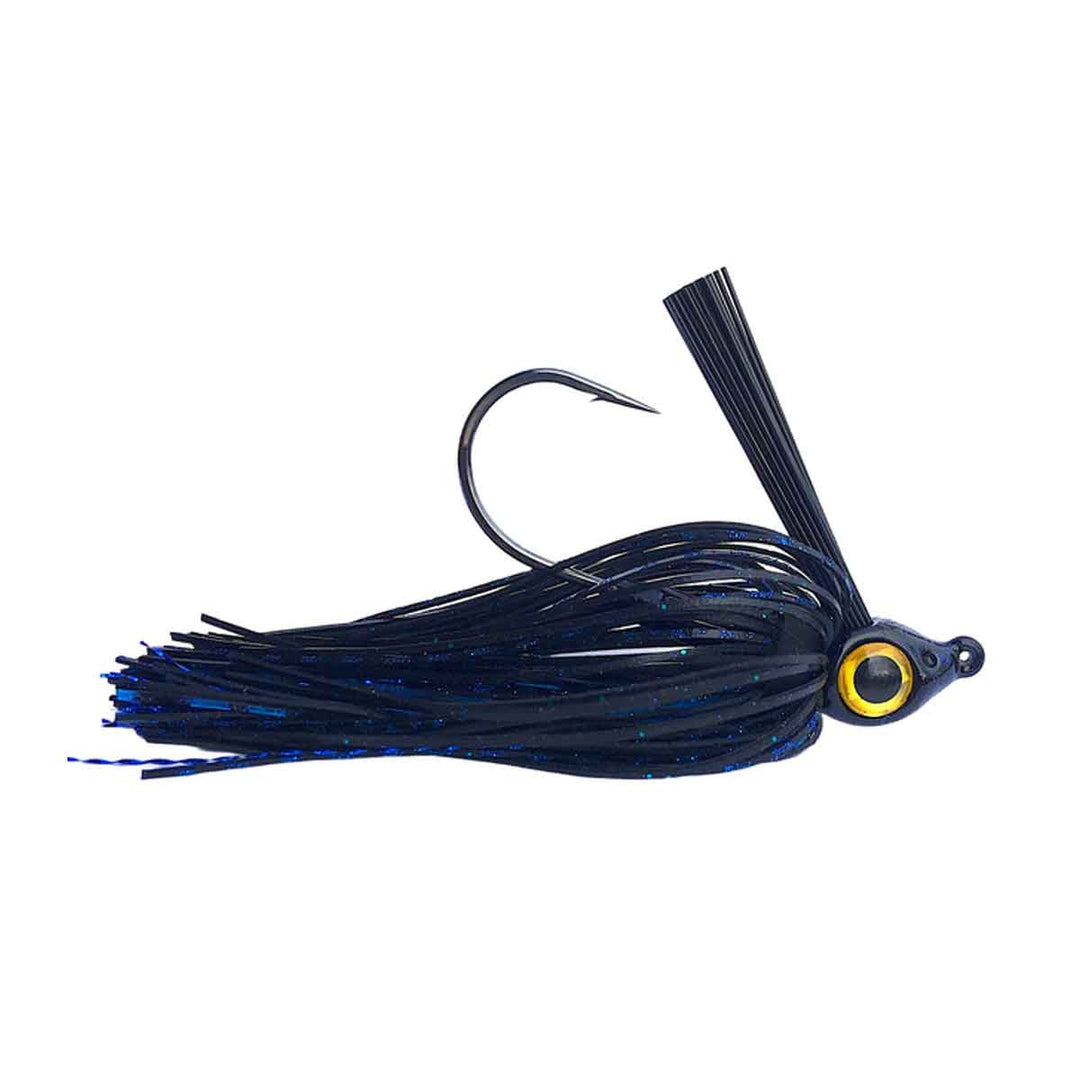 Beast Coast Workingman’s Compact Swim Jig – finesse swim jig for bass fishing with trimmed skirt and 4/0 hook