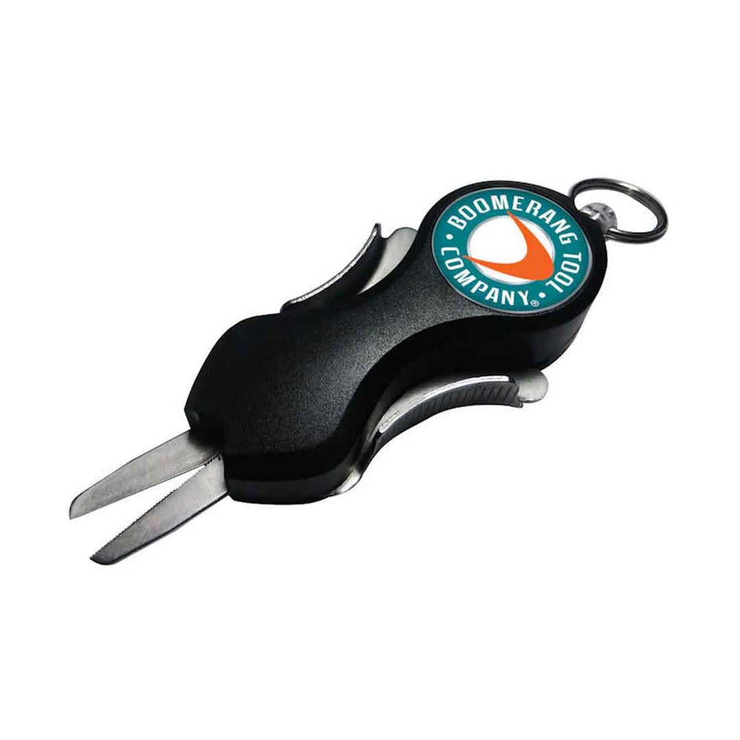 Boomerang Tool Company Long SNIP Fishing Line Cutter with extended stainless blades and retractable tether