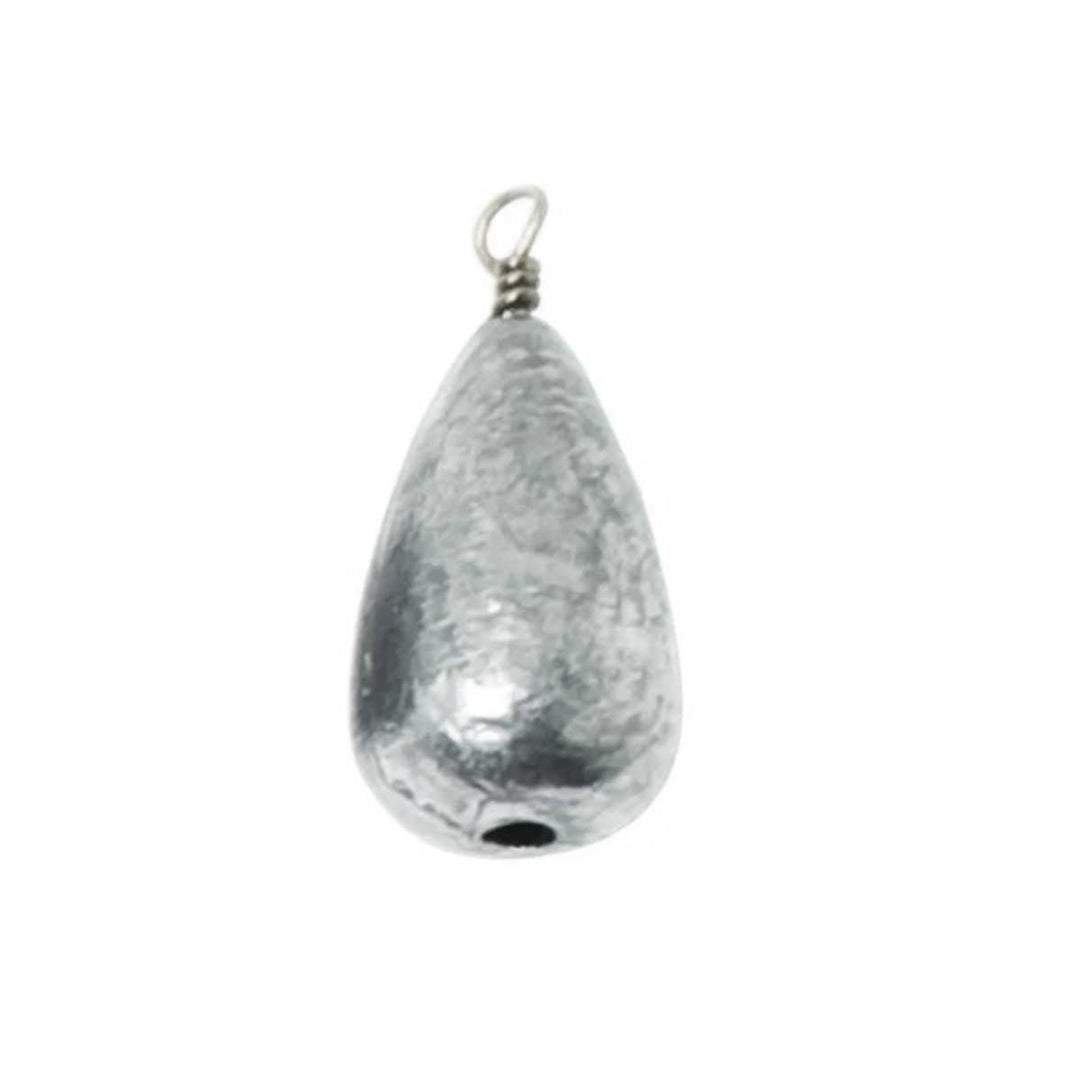 Bullet Weights unpainted bass casting sinker with brass loop for Carolina rig and bottom fishing