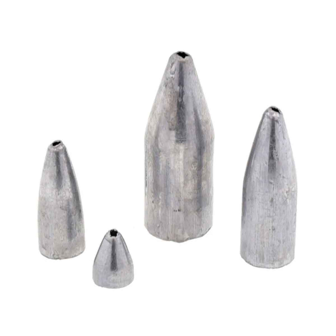 Lead slip sinker by Bullet Weights with streamlined design for improved casting and natural bait movement.