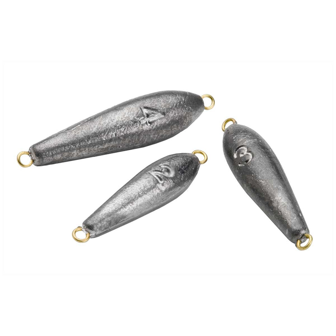 Bullet Weights Trolling Sinker with torpedo-style shape for low-drag trolling in freshwater fishing