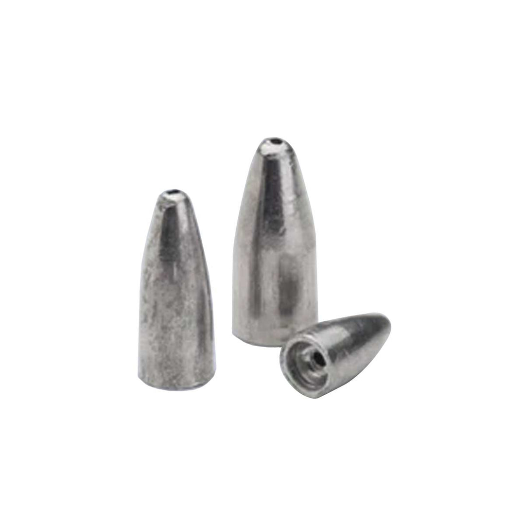 Unpainted lead drop shot weight by Bullet Weights for finesse bass fishing rigs