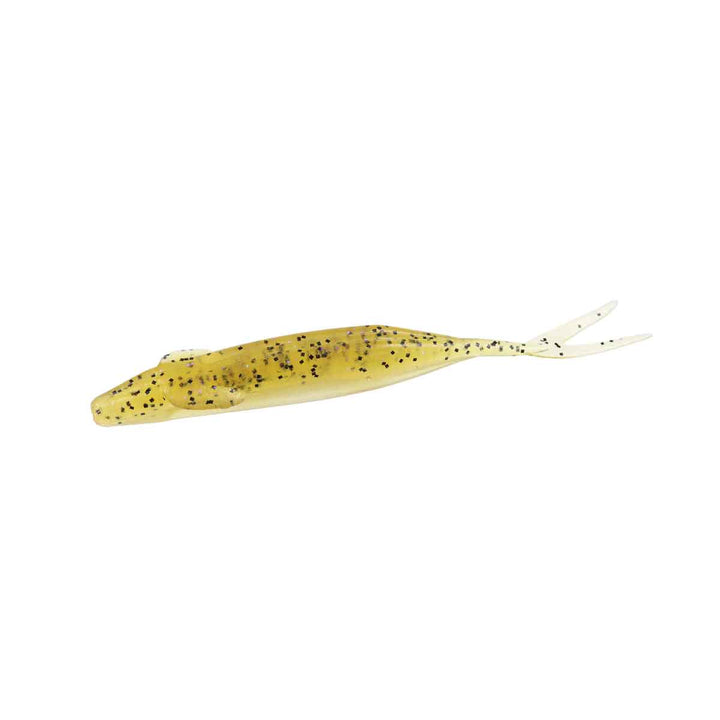 Zoom Winged Fluke soft plastic jerkbait in Champagne Pepper Pearl with lifelike winged fins