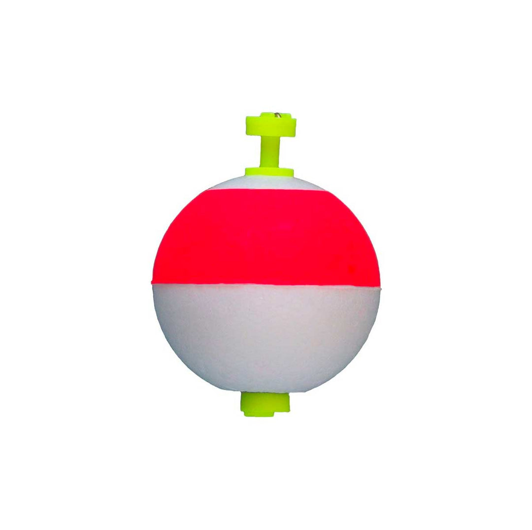 Comal Tackle Weighted Round Snap-On Float in red and white