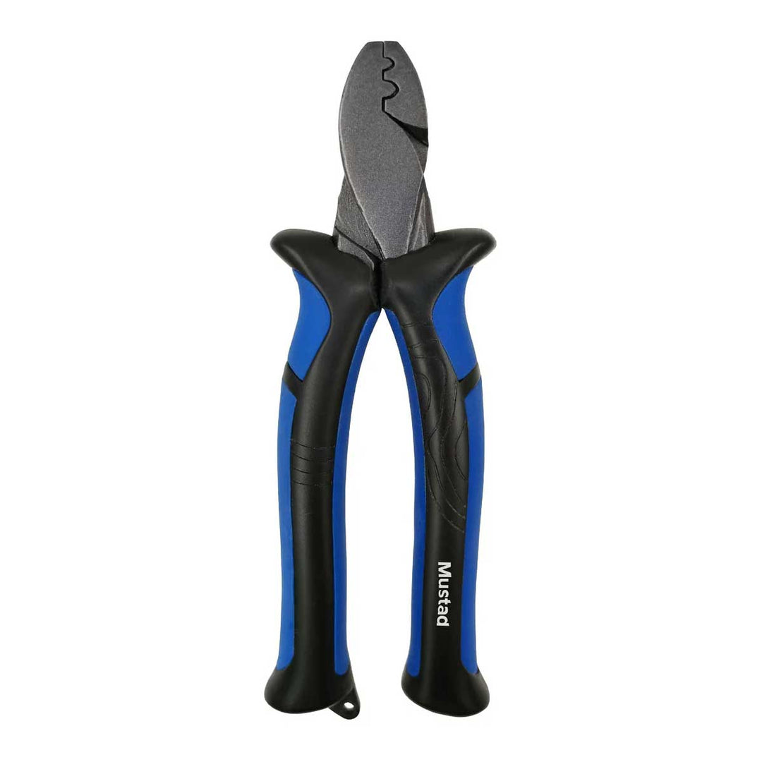 Mustad MT109 Crimping Pliers Blue Rigging Tool