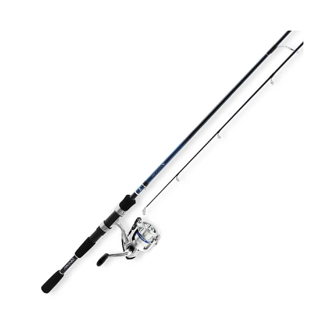 Close-Up of Daiwa D-Shock Combo Handle and Spinning Reel