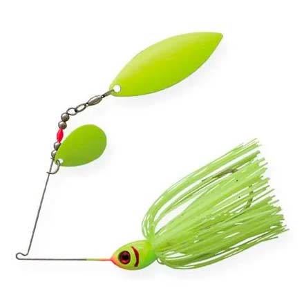 Double Willow Glow Blade Spinnerbait_Chartreuse