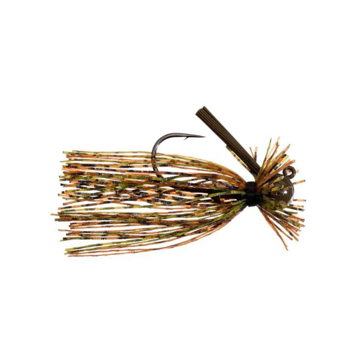 Buckeye Lures G-Man Ballin' Out Jig with football head and hand-tied skirt, designed for deep structure bass fishing