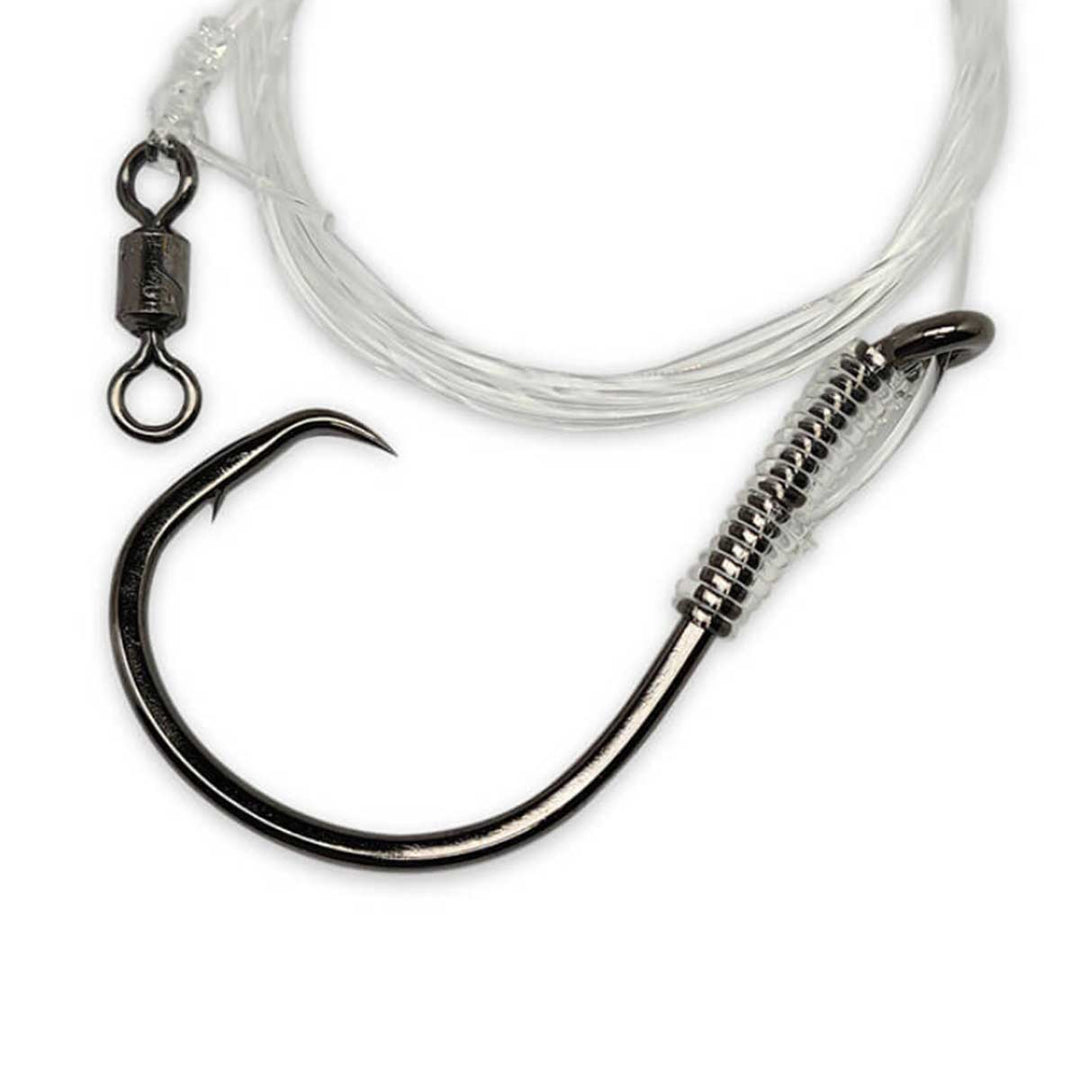 Gamakatsu Catfish Circle Hook Rig pre-tied with abrasion-resistant leader and premium circle hook