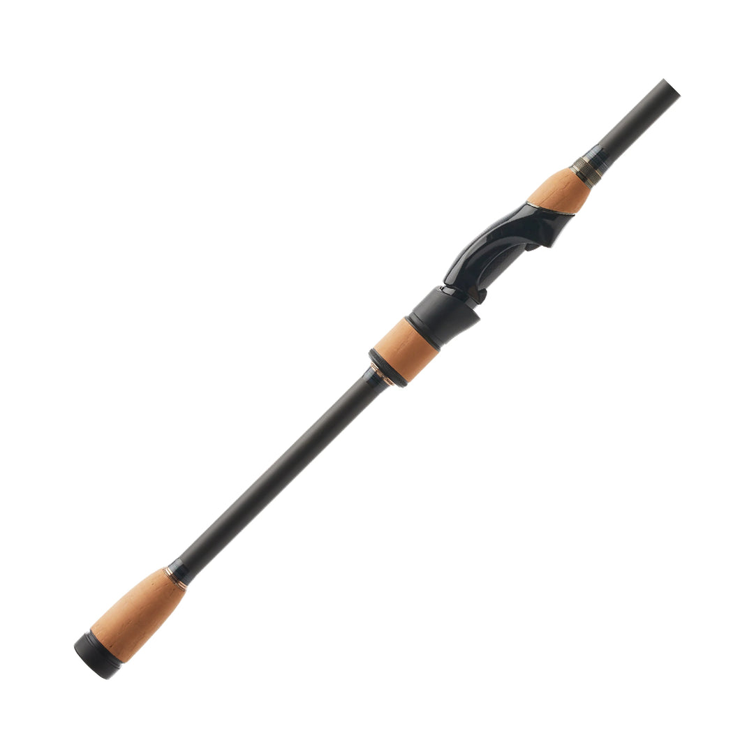 Megabass Destroyer P5 USA Spinning Rod full-length profile with cork handle