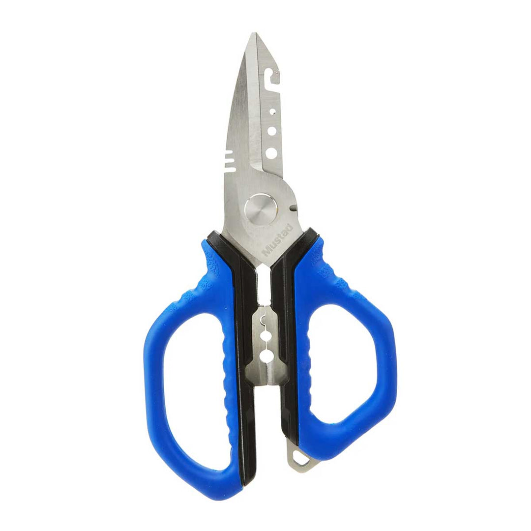 Mustad Blueline 6.5” Scissors – Titanium-Coated Fishing Line Scissors