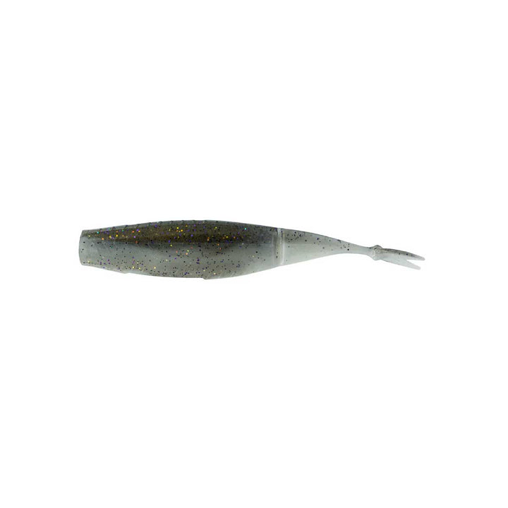 Close-up of 6th Sense Ozzie soft plastic showing ribbed body