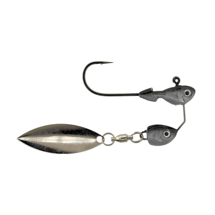 Gambler Mean-O Shad Spin underspin jig head with willow blade for swimbait bass fishing