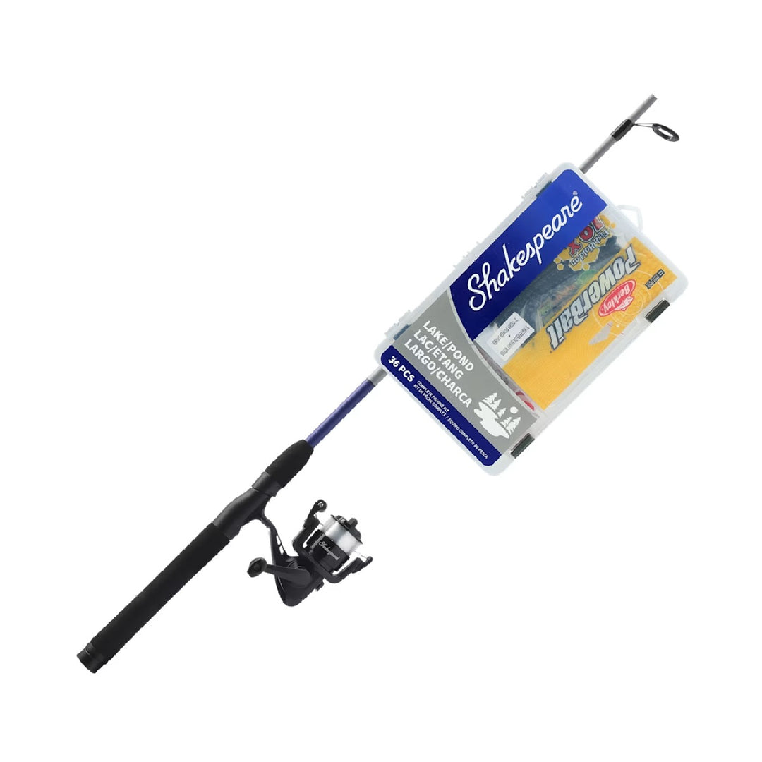 Shakespeare Catch More Fish Spinning Combo with tackle kit and rod