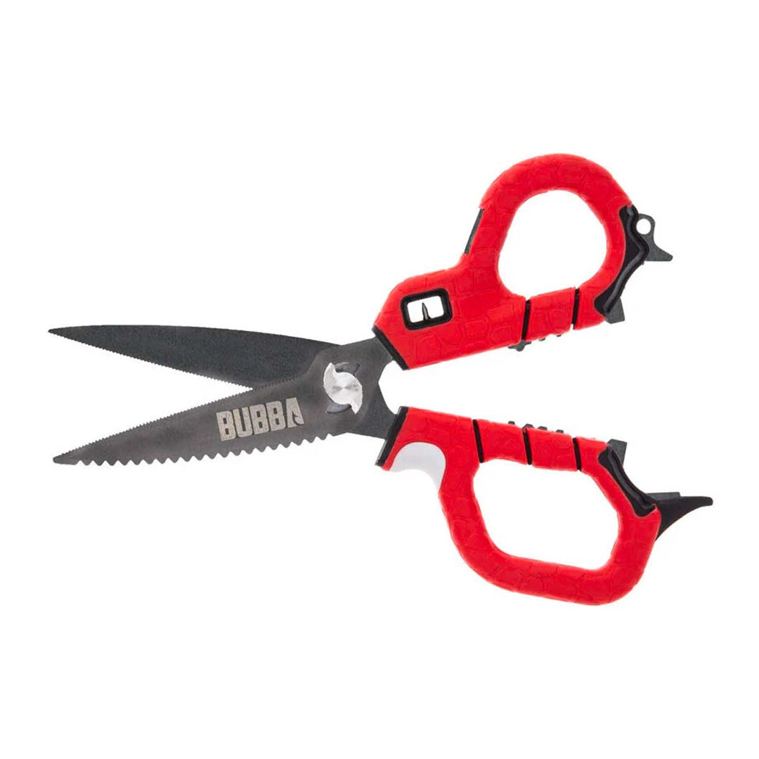 Bubba Medium Shears with sharp stainless steel blades and non-slip red ergonomic handle
