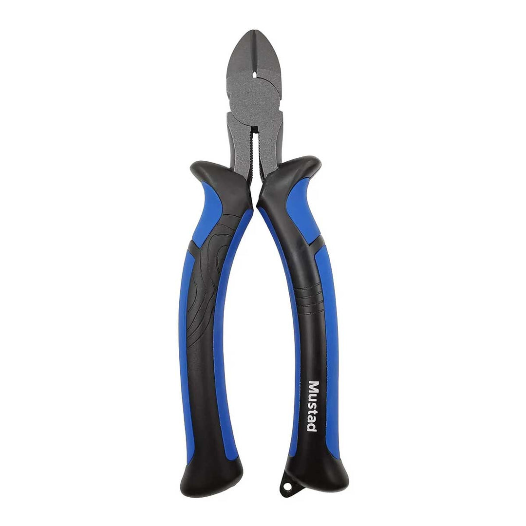 Mustad MT107 Side Cutter Pliers in Blue – High Carbon Steel Fishing Cutters
