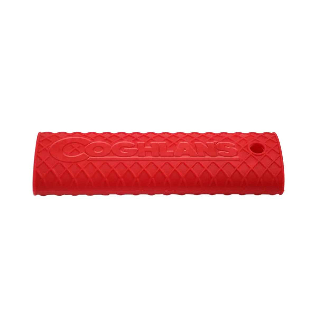 Red silicone handle grip for cookware