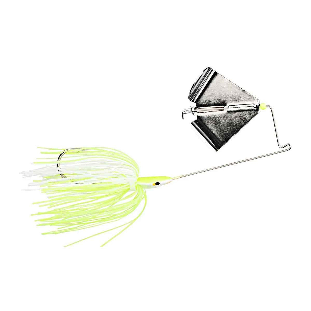 Buckeye Lures Single Bladed Buzzbait with loud aluminum blade and silicone skirt for topwater bass fishing