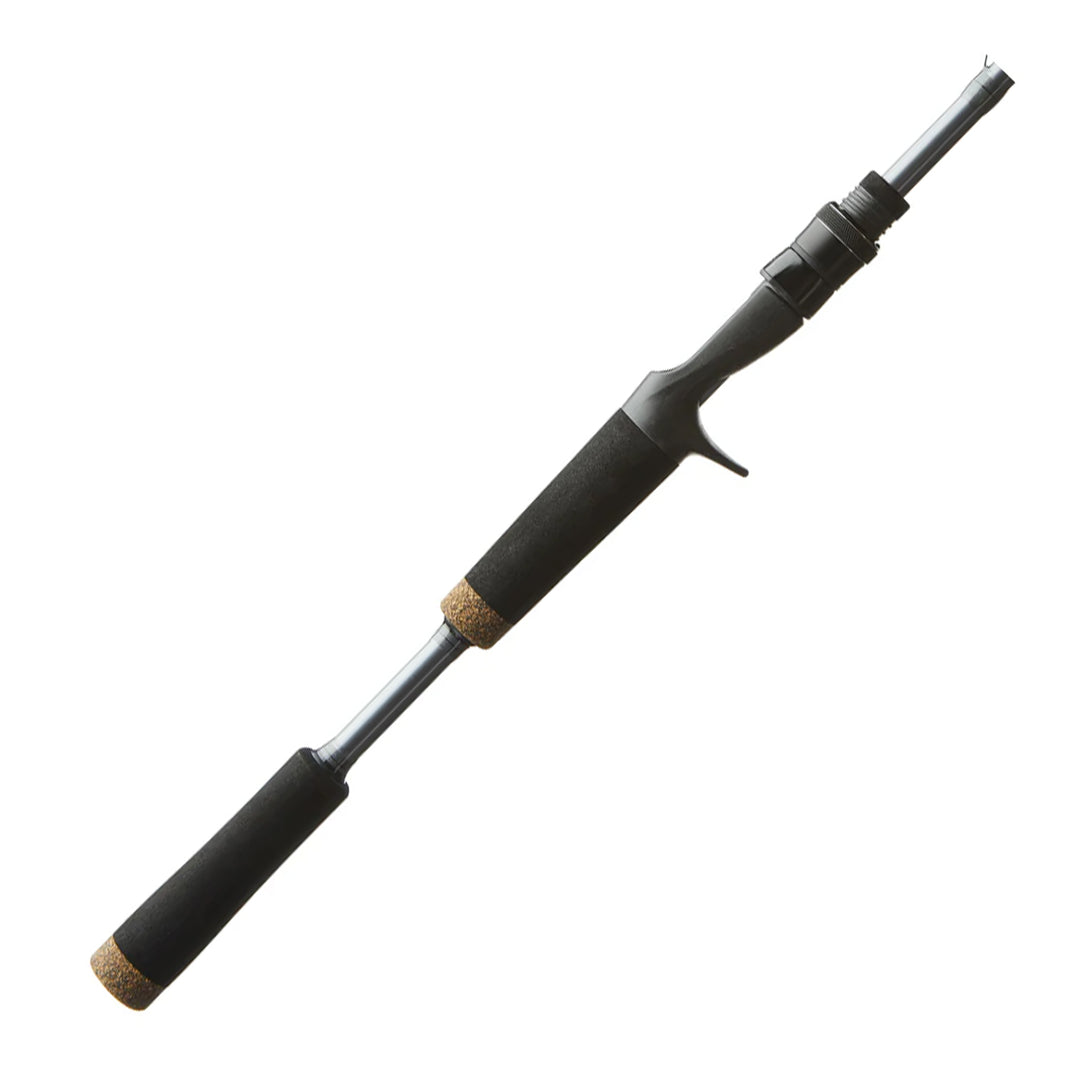 St. Croix Black Bass Umbrella Rig/Swimbait Casting Rod with split-grip cork handle and Fuji guides, designed for heavy swimbaits and umbrella rigs.