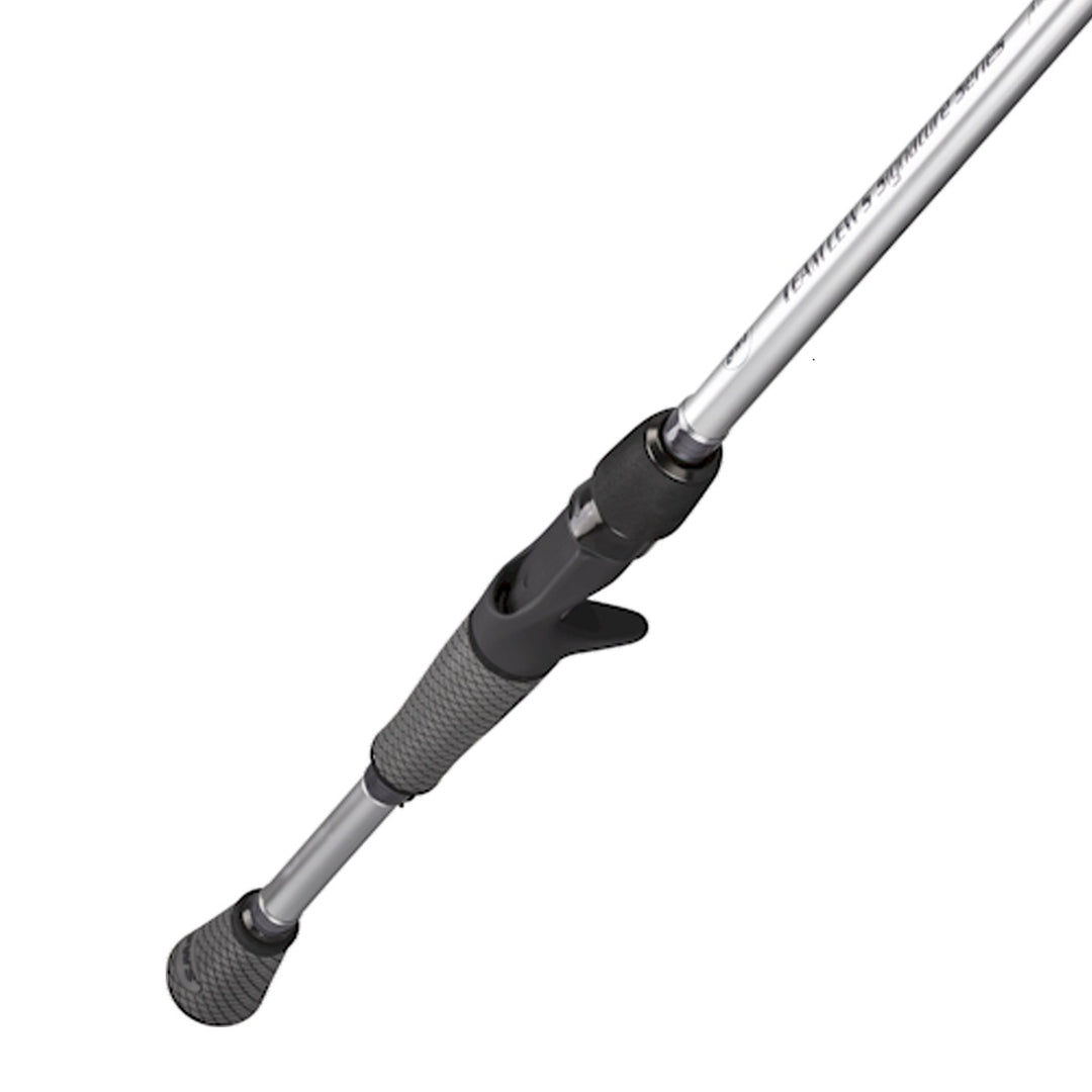 Close-up of Lew’s skeletal reel seat on Signature Series rod