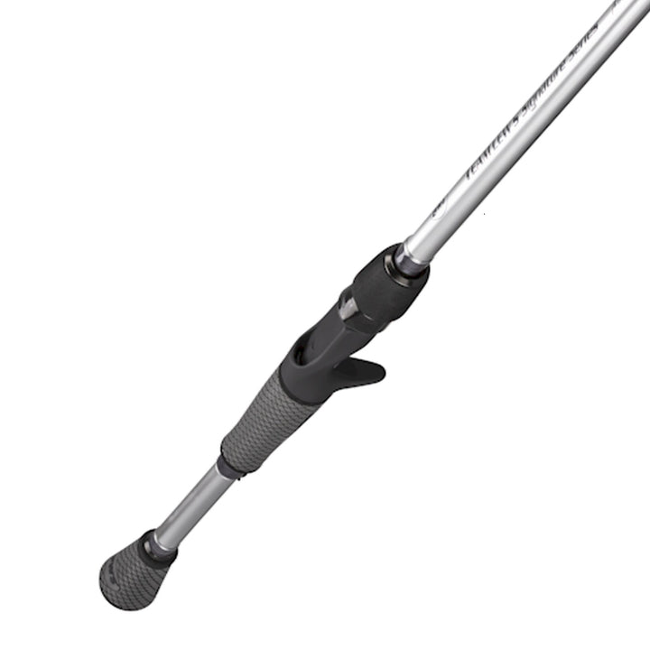 Close-up of Lew’s skeletal reel seat on Signature Series rod