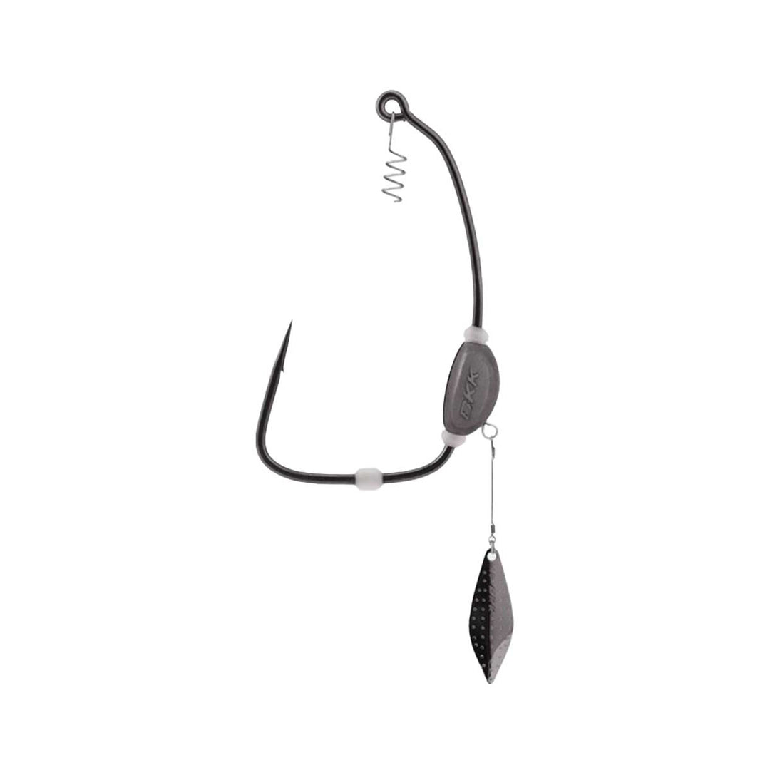 BKK Titan Diver+ weighted weedless swimbait hook with locking keeper and adjustable lead weight system.