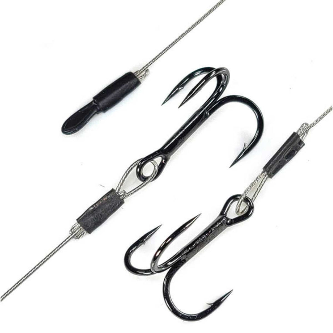 Gamakatsu Treble Stinger Rig with treble hook and braided wire for short-striking fish