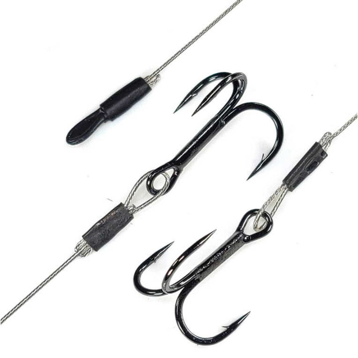 Gamakatsu Treble Stinger Rig with treble hook and braided wire for short-striking fish