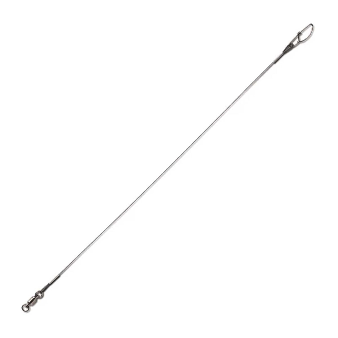 VMC Titanium Leader Multi-Strand braided titanium fishing leader with swivel and snap