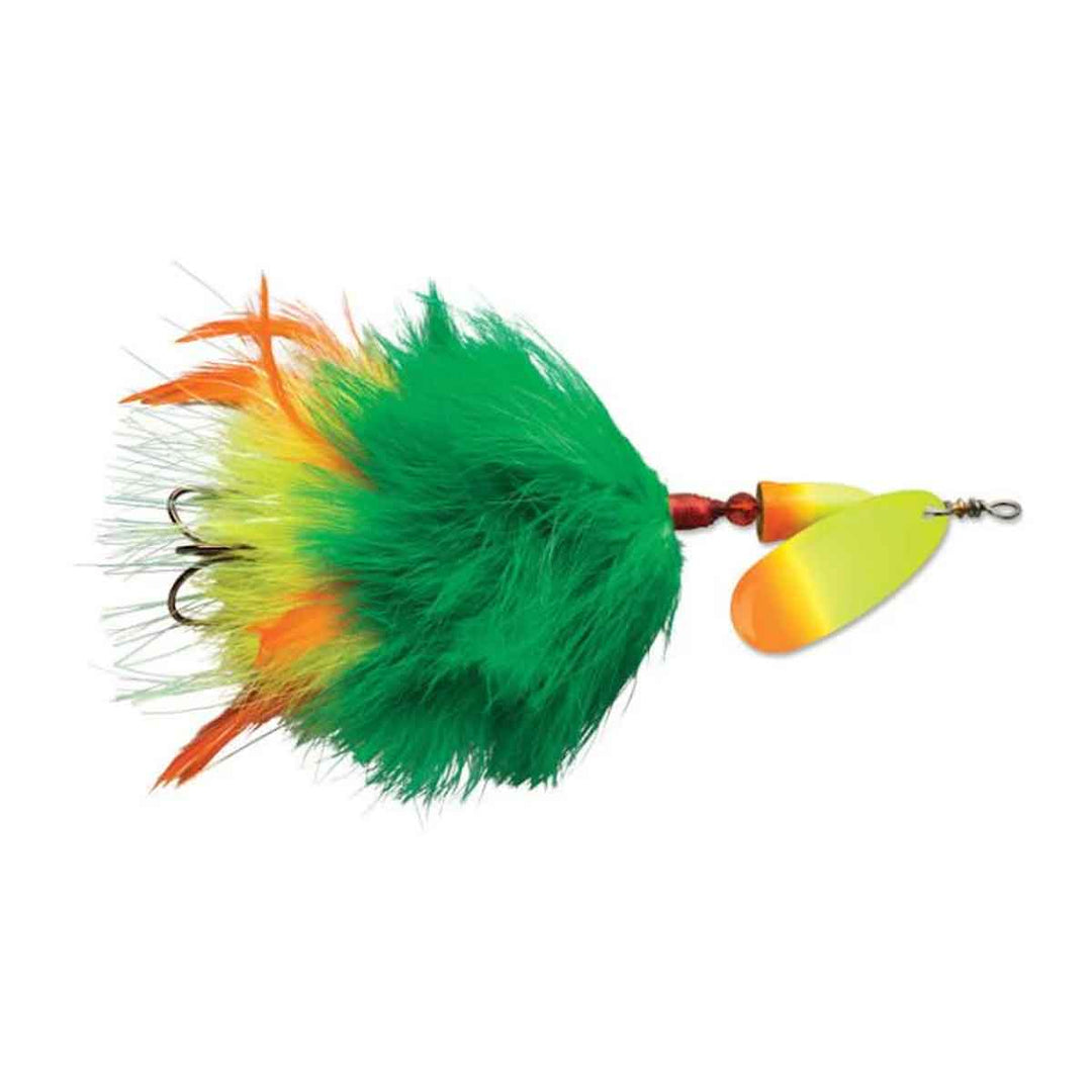 Blue Fox Vibrax Super Bou single-blade spinnerbait with marabou tail for muskie and pike fishing