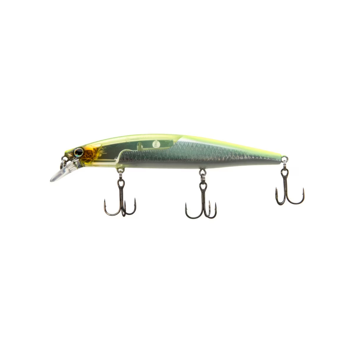 World Minnow Flashboost Jerkbait_Chartruese Silver