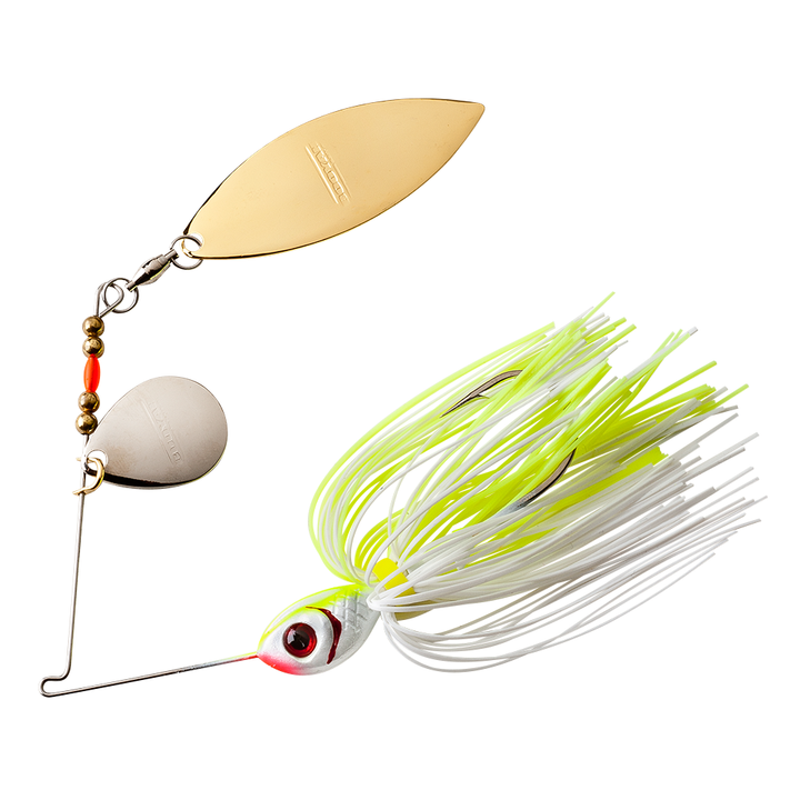 Colorado/Willow Blade Spinnerbait_White Chartreuse