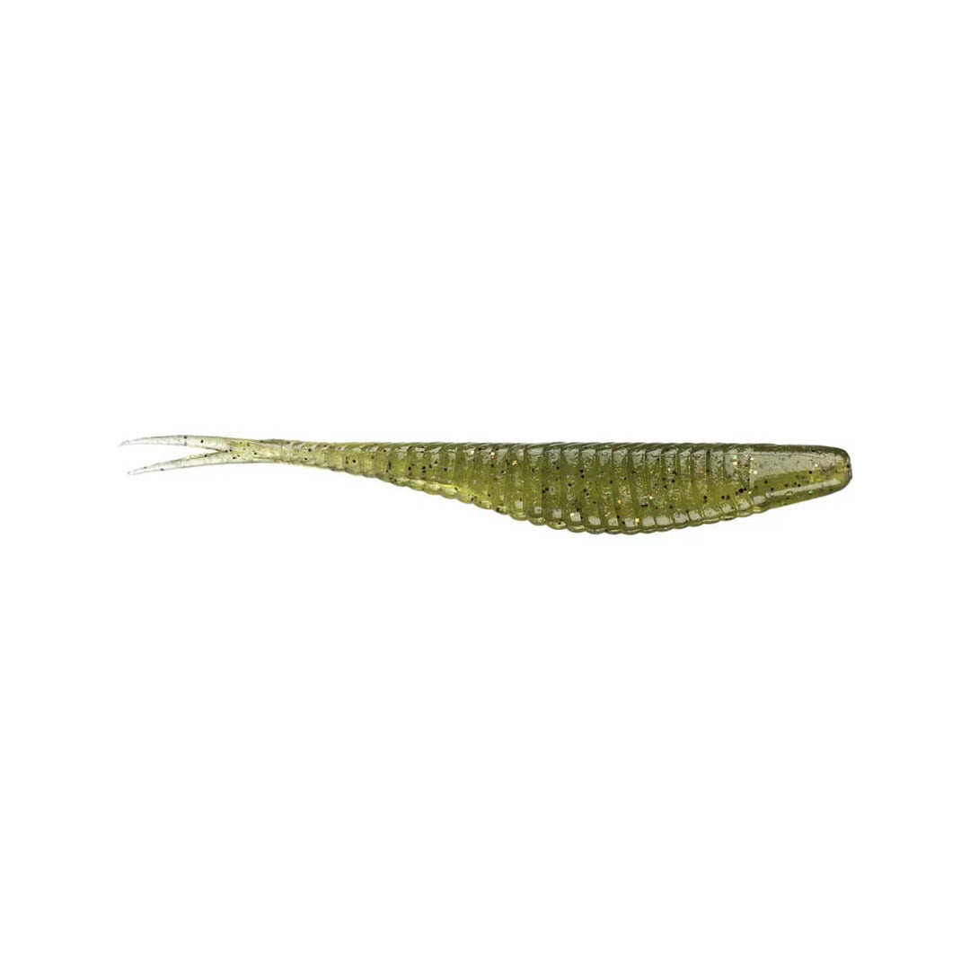 Damiki Armor Shad soft jerkbait with ribbed body and lifelike tail for finesse bass fishing