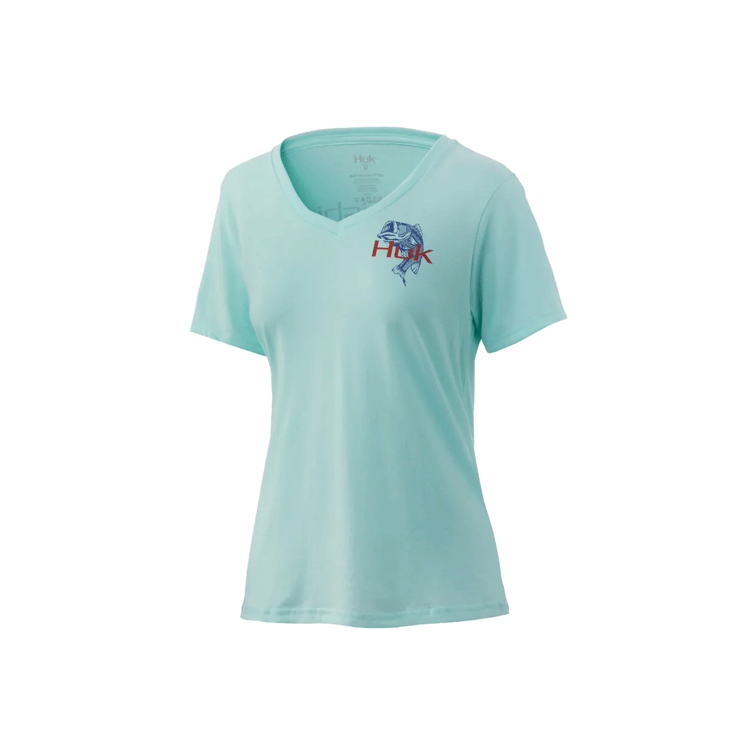 Huk Woman's V Neck Tee