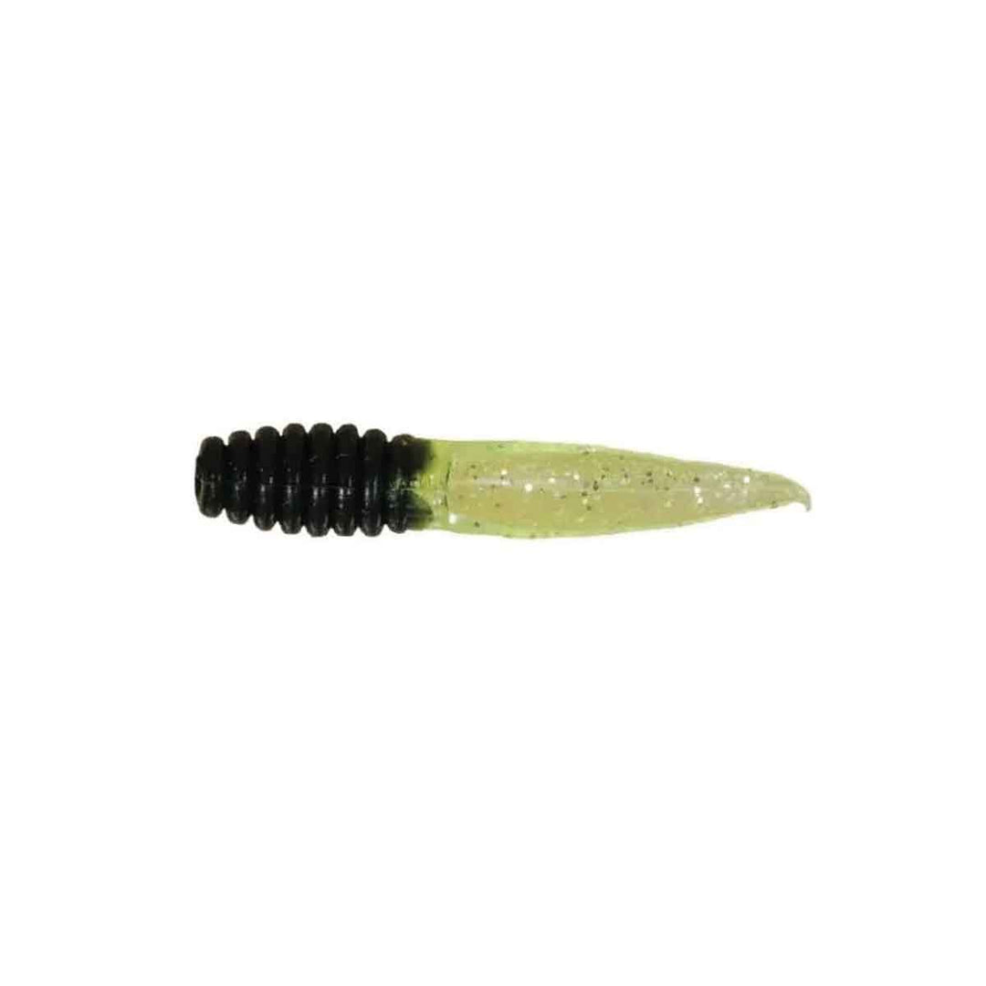 Bobby Garland Slab Slay’R 2-inch crappie bait with ribbed body and curved tail