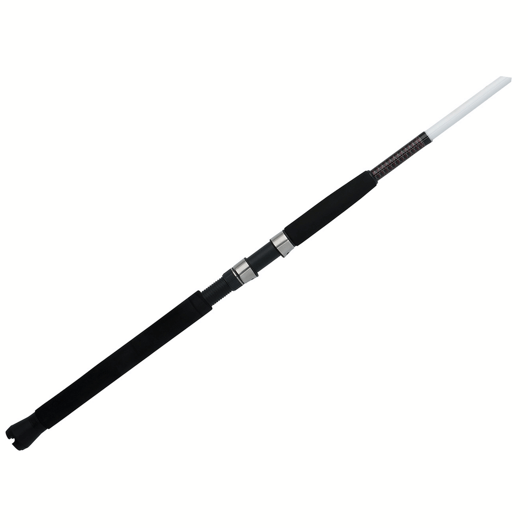 Close-up of Ugly Stik Catfish Rod Stainless Steel Guides and EVA Handle