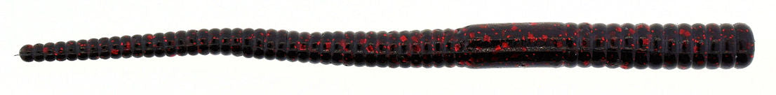 Shakey Head Worm_Black Red Glitter