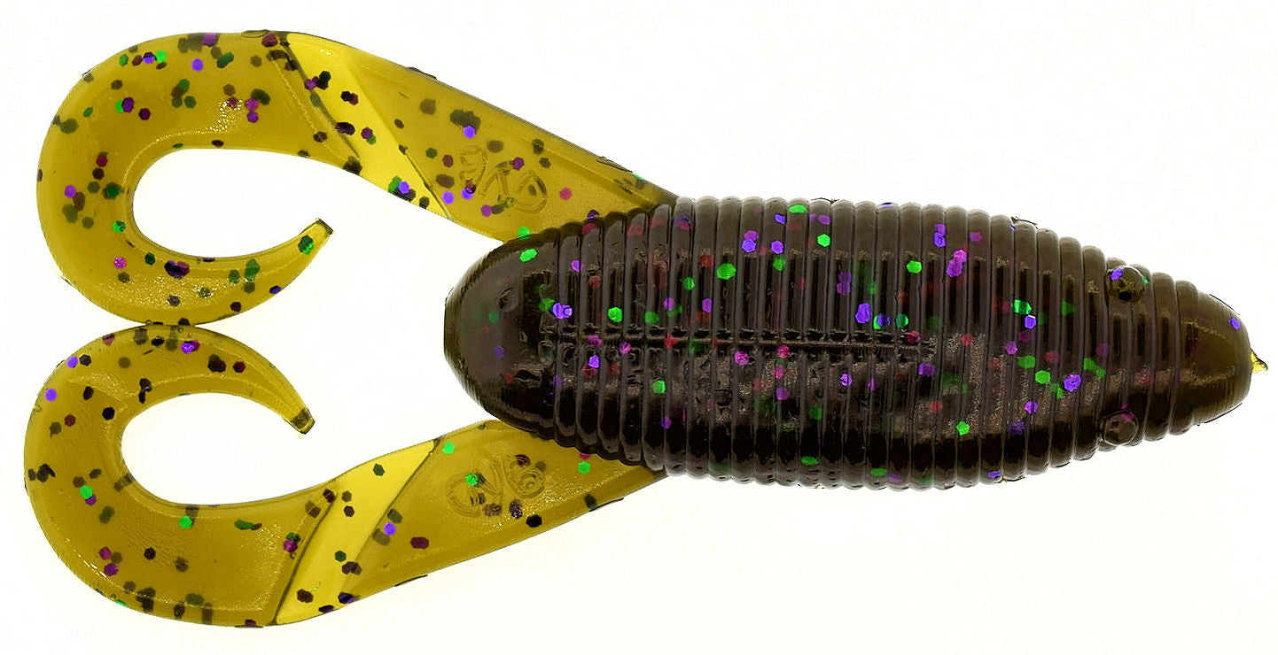 Yama Frog_Green Pumpkin Green & Purple Flake*