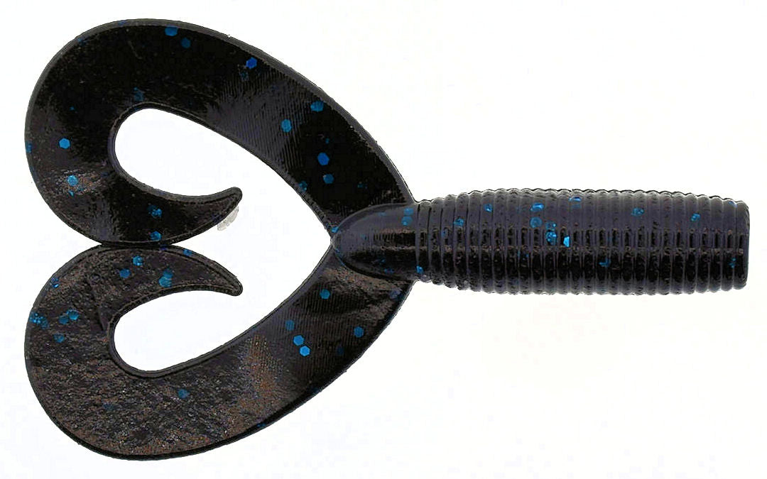 Double-Tail Grub_Black Blue Flake