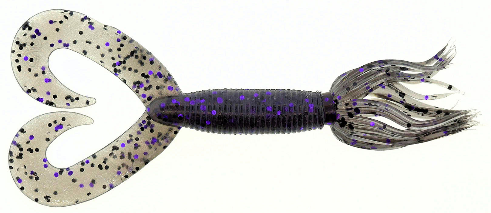 DT Hula Grub_Smoke Black & Purple Flake