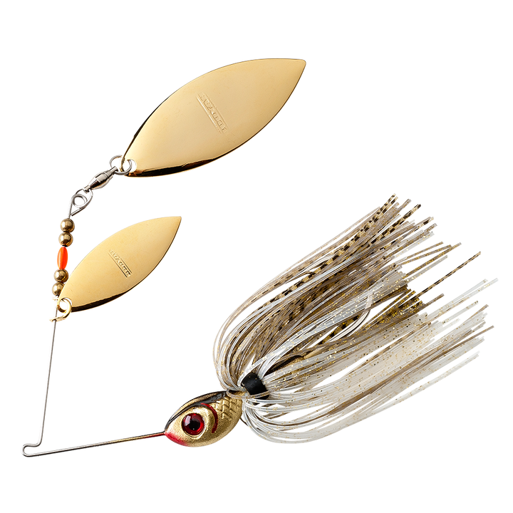 Booyah Double Willow Blade Spinnerbait with twin willow blades and silicone skirt for bass fishing