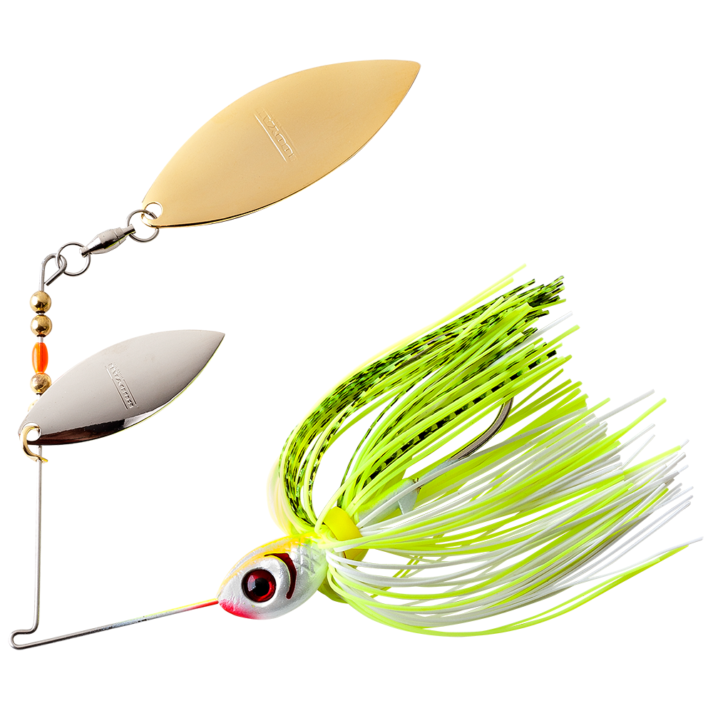 Double Willow Blade Spinnerbait_Chartreuse White Shad