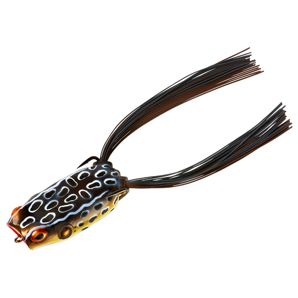 Booyah Poppin’ Pad Crasher – Topwater Popping Frog Lure for Bass in Heavy Cover