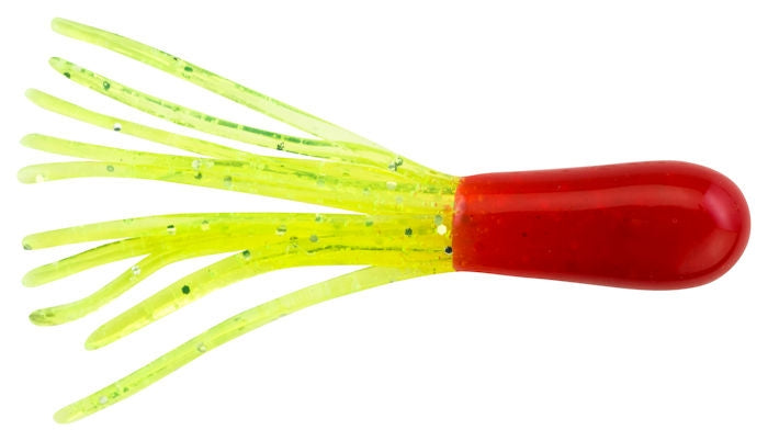 Johnson Fishing Crappie Buster Tubes_Red Chartreuse Sparkle*