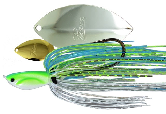 Thunder Willow Spinnerbait_Chartreuse Blue White - Nickel/Gold*