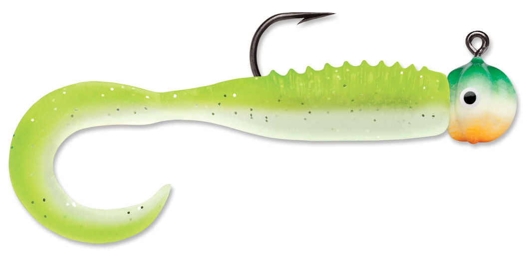 Curl Tail Jig_Green Orange Glow