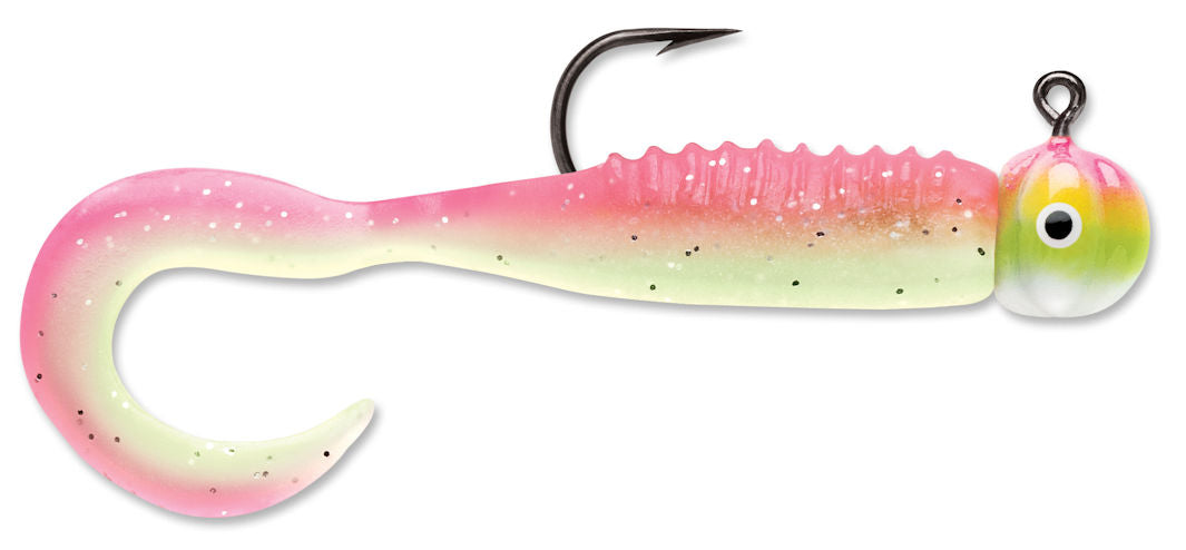 Curl Tail Jig_Pink Chartreuse Glow