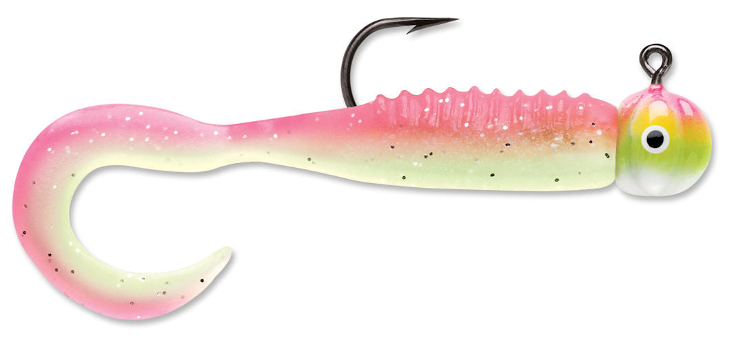 Curl Tail Jig_Pink Chartreuse Glow*